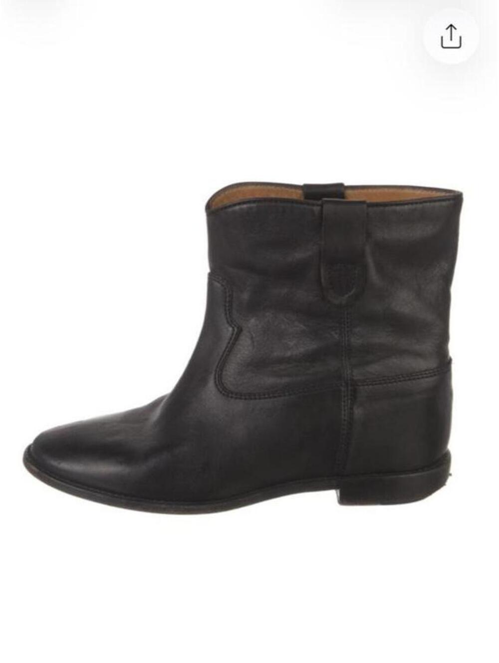 Étoile Isabel Marant Black Leather Ankle Boots